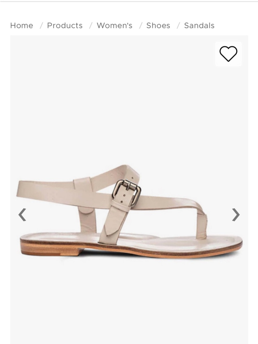 Golo Leather Modern Roman Sandals Cream Ivory Buckle Flat Sandals Size 7.5